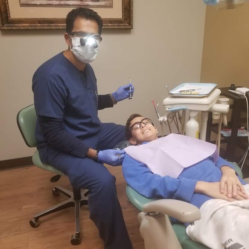 Dr. Gudipati with patient